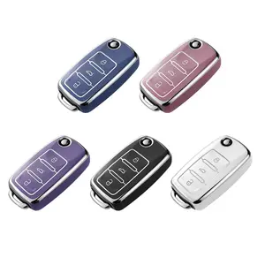 Comprehensive Car Key Shell Protection, Fits Volkswagen Jetta Beetle Tiguan Passat Golf Polo Mk6, Durable Automotive Accessory, Car Key Protector