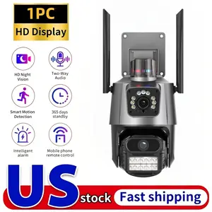 1pc Outdoor Waterproof Solar Camera, WiFi Enabled, HD Resolution, AI Smart Motion Detection, Sound & Light Alarm, Two-Way Audio, IP65 Waterproof, Perfect for Home & Farm