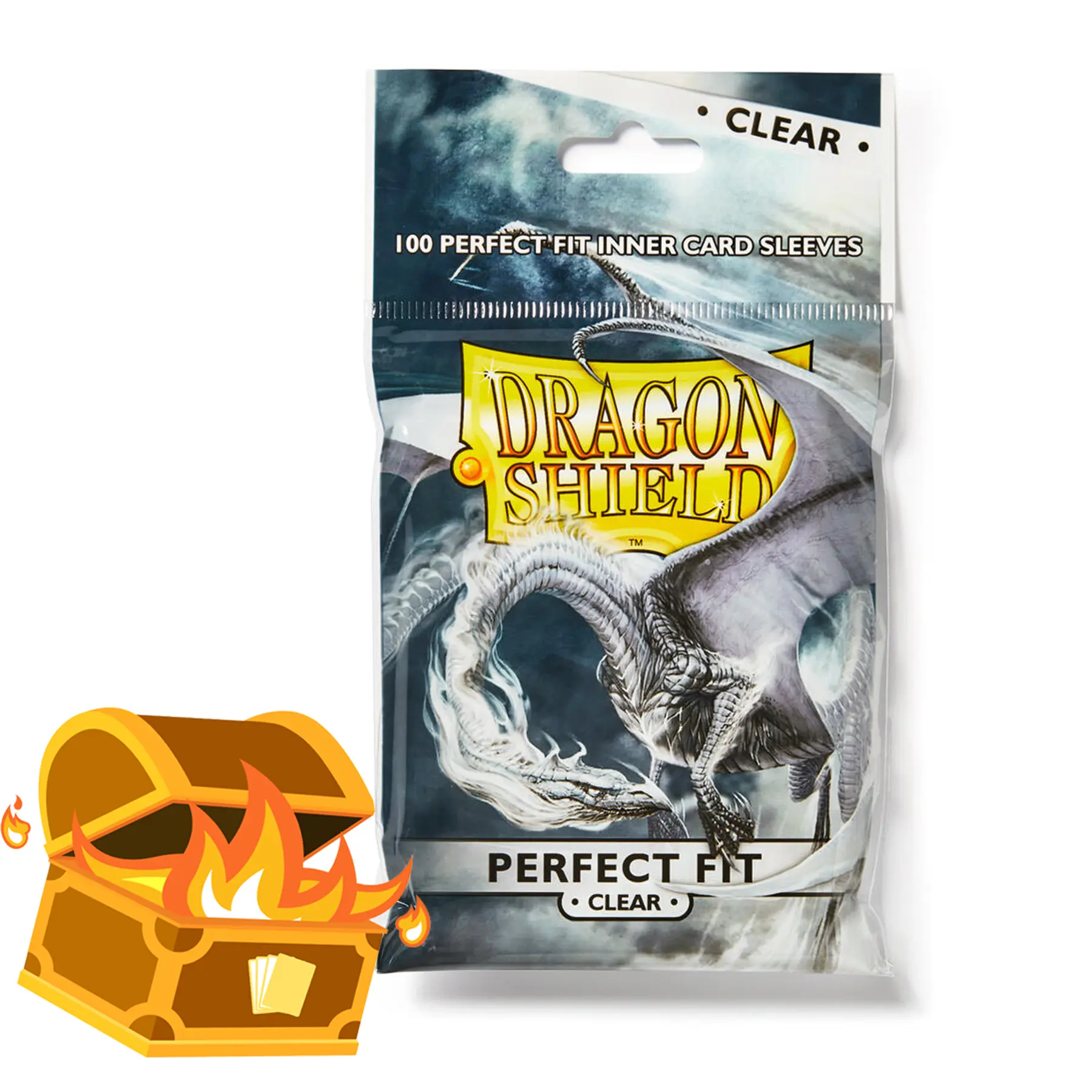 Dragon Shield Sleeves: Perfect Fit Standard - Clear 100CT Dragon Shield Sleeves: Perfect Fit Standard - Clear 100CT