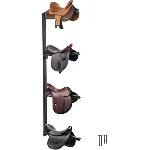 VEVOR Wall Mounted Saddle Rack, 30.9x 29.9x 5.5 in, Swing Out Saddle Holder, Six Tiers Horse Saddle Stand, Space Saving Horse Pad and Blanket Rack for Tack Room Organization Trailer AccessoriesVEVOR Super Brand Day
