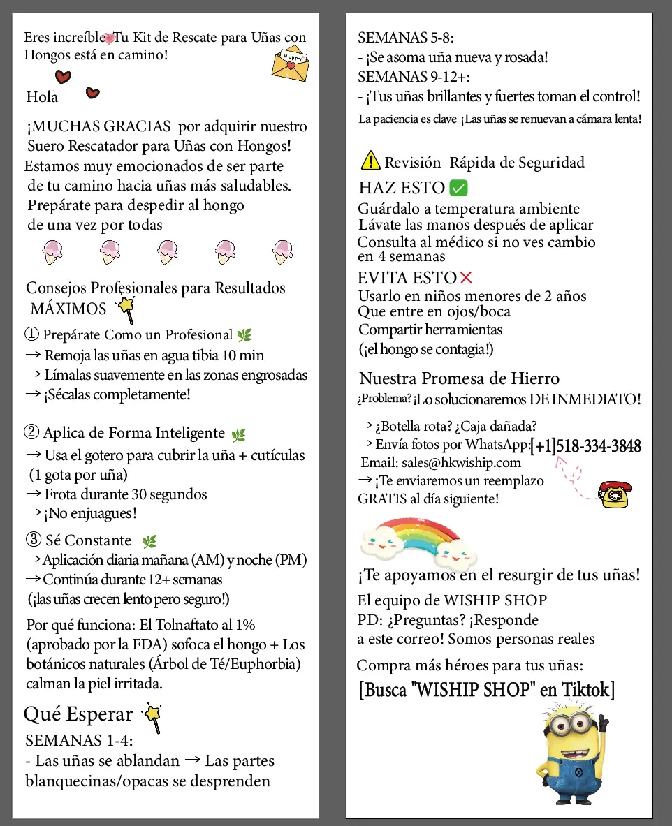 2-Tarjeta de agradecimiento para productos de cuidado de uñas, tarjeta de inserción para cuidado de belleza y tarjeta de recordatorio de reseñas