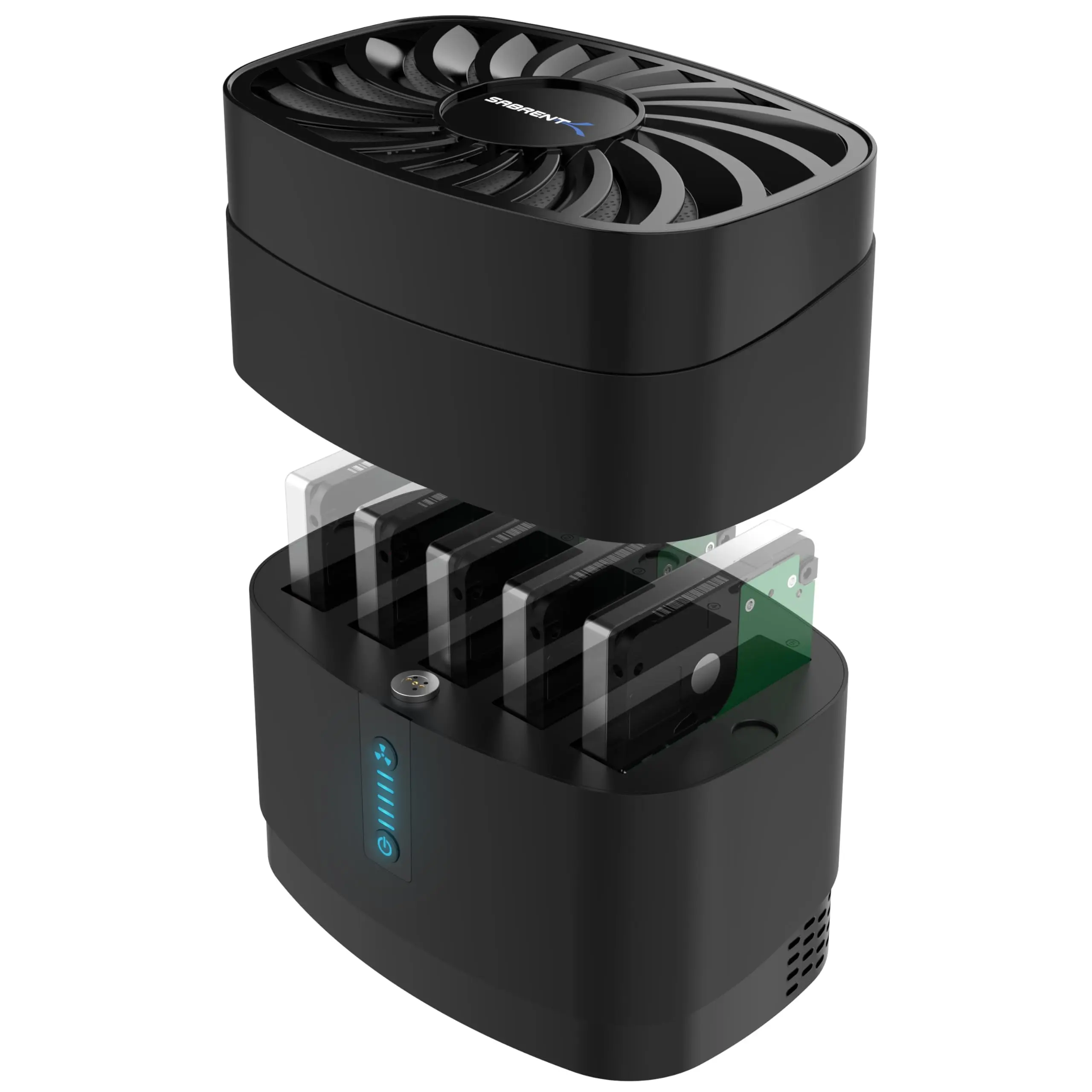 Sabrent 5-Bay USB-C Docking Station for 2.5" SATA HDDs and SSDs with Built-In Cooling Fan