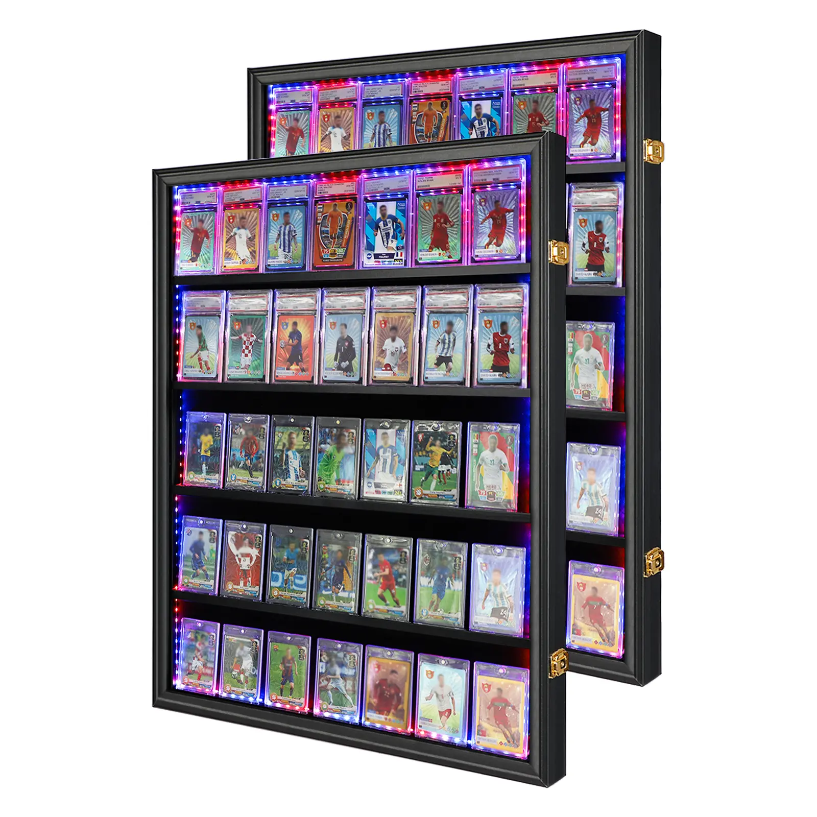Graded TCG Display Case with LED - Lockable Trading Card Collector Wall Display Holder for Baseball Basketball Football Hockey TCG Graded Cards Pokmon Gathering YGO FAB FFTCG DBSCG DBS WS Cards - Graded TCG Display Case with LED - Lockable Trading Card Collector Wall Display Holder for Baseball Basketball Football Hockey TCG Graded Cards Pokmon Gathering YGO FAB FFTCG DBSCG DBS WS Cards -