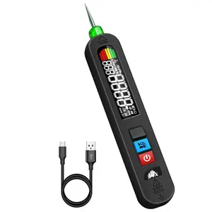 Rechargeable  Tester Pen Non-Contact  Detector with Contacted Measure AC , Color LCD  Temperature Tester for Electrical Live Wire Check and Breakpoint Locate