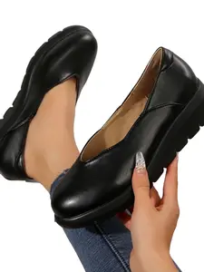Soft Sole Wedge Sandals, Non-Irritating Breathable Design, Comfortable for Office Work/daily Shopping, Versatile Style
