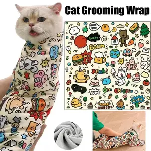 High Quality Self-Adherent Cat Grooming Tool Swaddle Wrap 3-in-1 Anti-Bite Anti-Scratch Anti-Escape Burrito for Kittens Nail Clipping