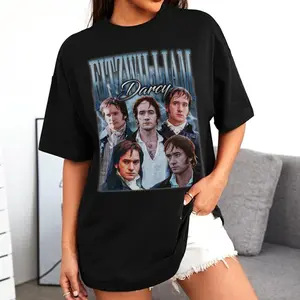 Fitzwilliam Darcy Pride and Prejudice Retro T-Shirt Retro Fitzwilliam Darcy Graphic Tee Sweatshirt Hoodie Unisex Casual Oversized