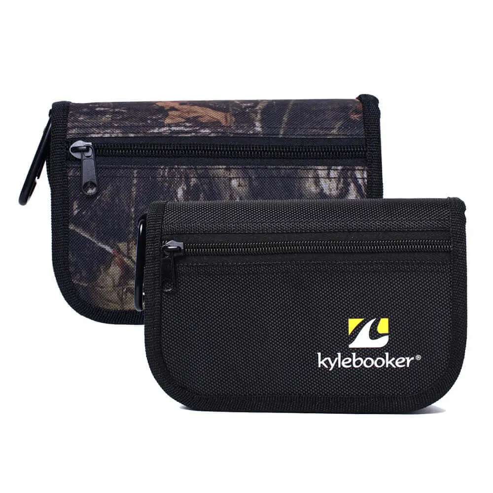 Kylebooker Fishing Lure Storage Bag, Tackle Organizer, Spinner Baits Wallet Case for Fishing Enthusiasts, Fishing Accessories, Nylon