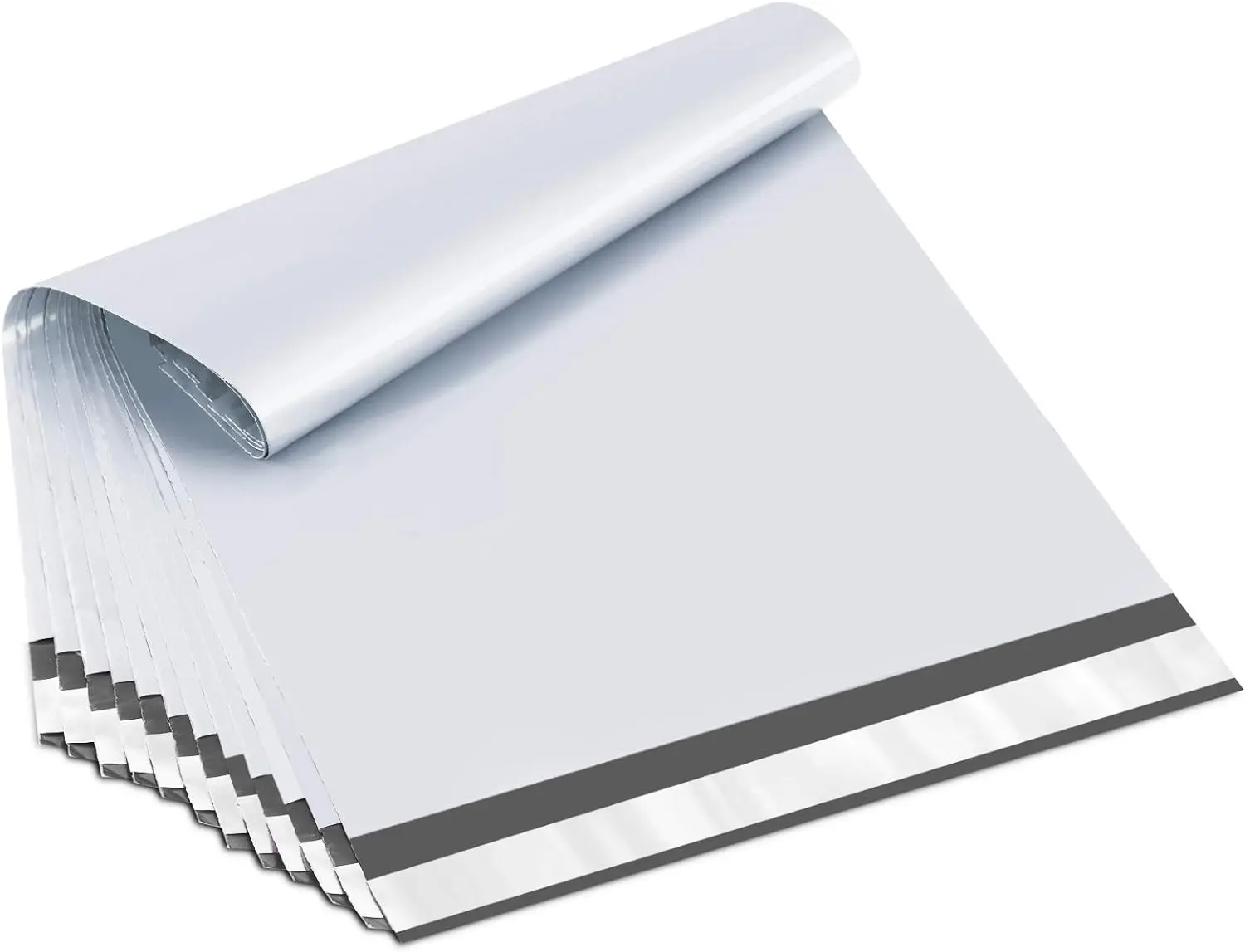 100 Poly Mailers Self-Sealing Shipping Bags for Small Business, White, Waterproof & Thick polymailers