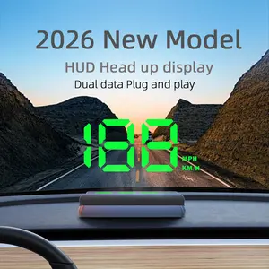 W2 Pro Hud Head-Up Display, Universal Car Accessories, Speedometer Km/h, Type-C USB Data Line, Dual Interface, Plug-And-Play, Smart Display, Universal Compatibility