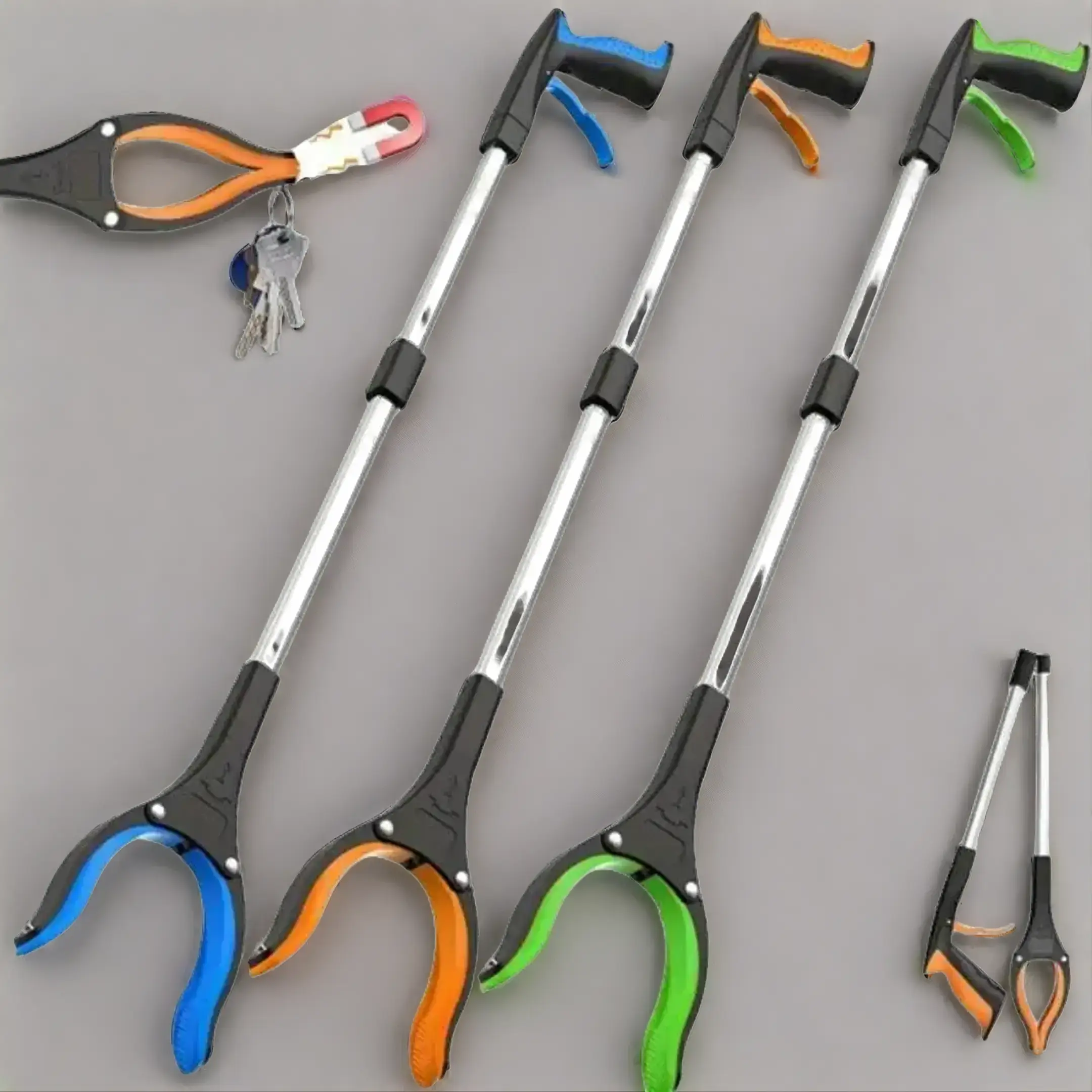 Long Handle Garbage Picker, 1 Count Lightweight & Durable Garbage Grabber, Heavy Duty Garden Cleaning Tool for Elderly, Household Cleaning Tool, Home