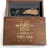 Personalized Photo Wood knife box for Dad, Custom Engraved Picture On the Box