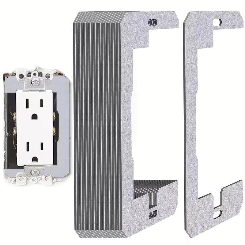 20 Pcs Metal Wall Plate Spacers 1P+N Recessed Electrical Outlet Leveling Shims Industrial Grade Non-Slip Switch Plate Spacers for Standard Electrical Boxes Sturdy Durable Home Improvement Hardware