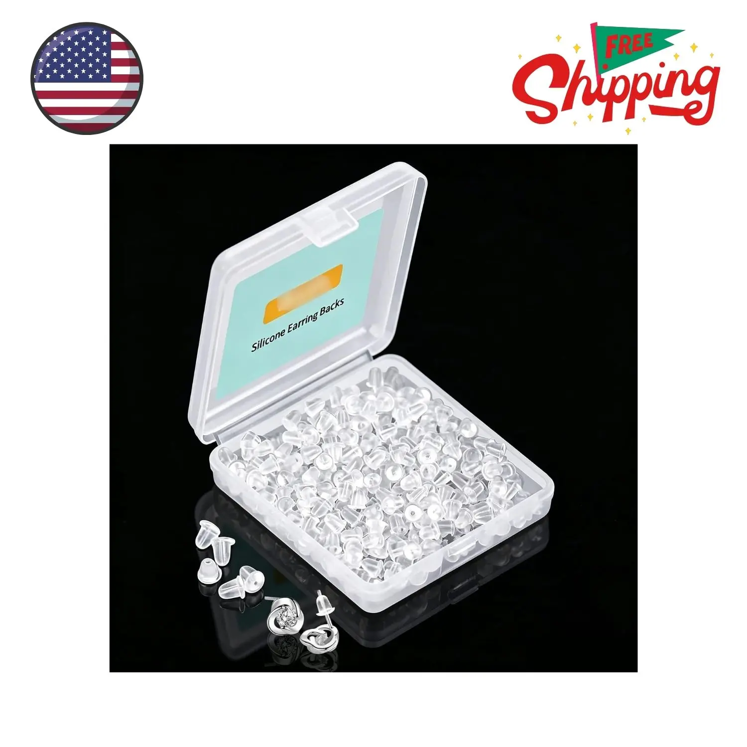 Silicone Earring Backs Earring Backings Soft Clear Ear Safety Back
