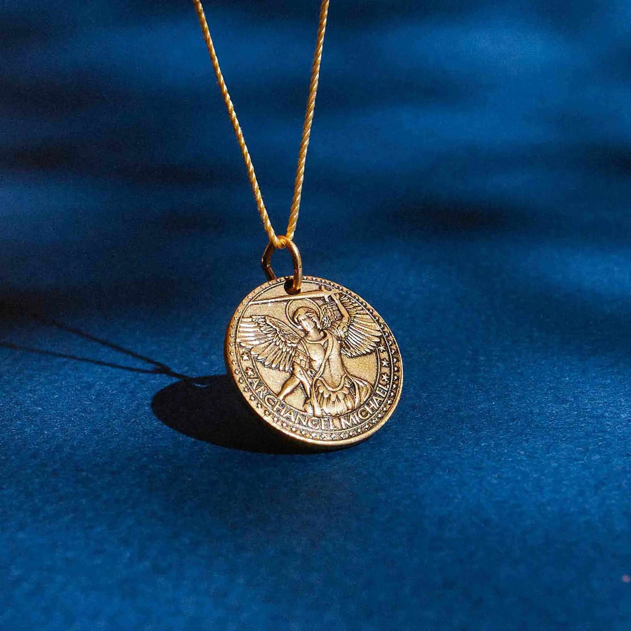 Mother Mary + Archangel Michael Protection Silk Slider Necklace