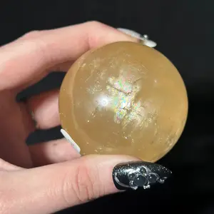 Rainbow Calcite Natural Stone with Layered Color Bands for Altar Shelf Placement Meditation & Decorative Display