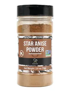 Soeos Chinese Star Anise Powder 2.6 oz (74g), Ground Chinese Star Anise Seeds, Dried Anise Star Spice, Star Anise Bulk, Anise Star. Non-GMO Verified, Great for Baking and Tea, Anis Estrella