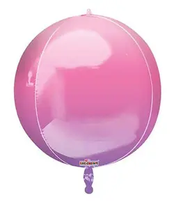 15" Spheres Spherical Ombre Pink Balloons Helium Balloon (1 PACK) #16915