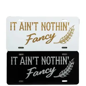 Blue Collar Custom Truck License Plate - It Aint Nothin Fancy Vehicle License Plate Frames