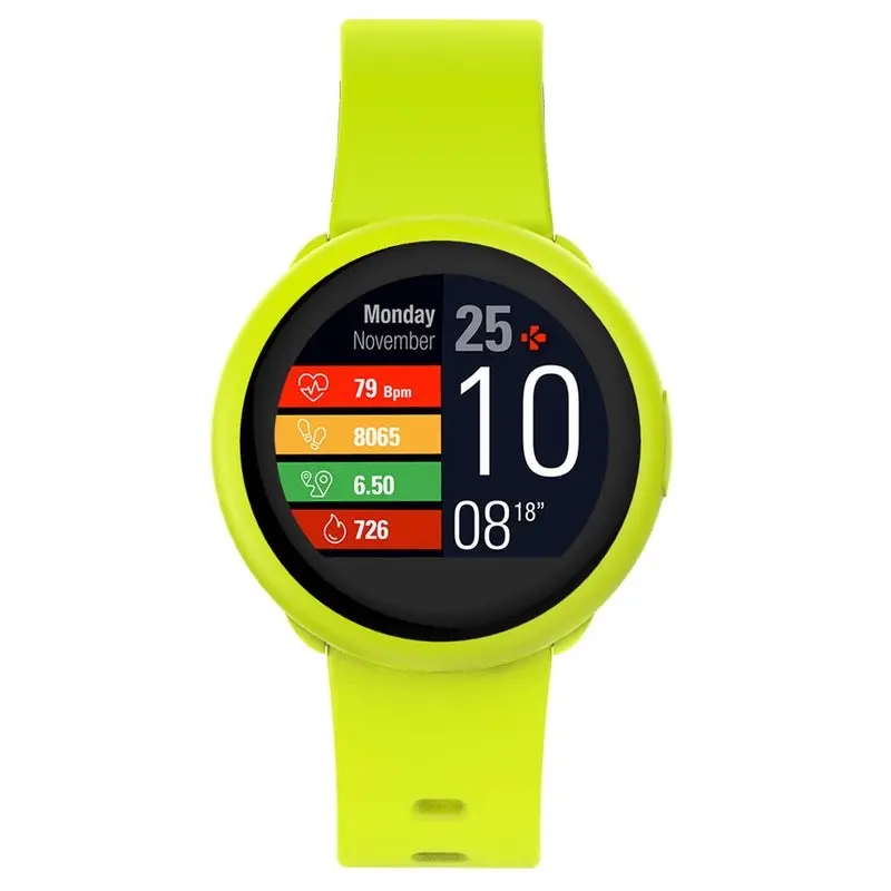 MyKronoz ZeRound3 Lite Smartwatch with Full Round AMOLED Touchscreen - (YELLOW)