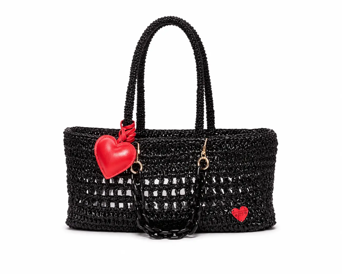 RAF black Raffia Handbag | Handmade in Italy & Mexico