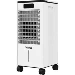 7L Portable Evaporative Air Cooler, 65W Low Energy Quiet Cooling Fan with Touch Screen & Remote Control, 3 Speeds 3 Modes, 7.5H Timer, LED Display, Personal Swamp Cooler for Bedroom Office