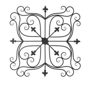 Glitzhome 23" Traditional Iron Scroll Garden Wa l Decor