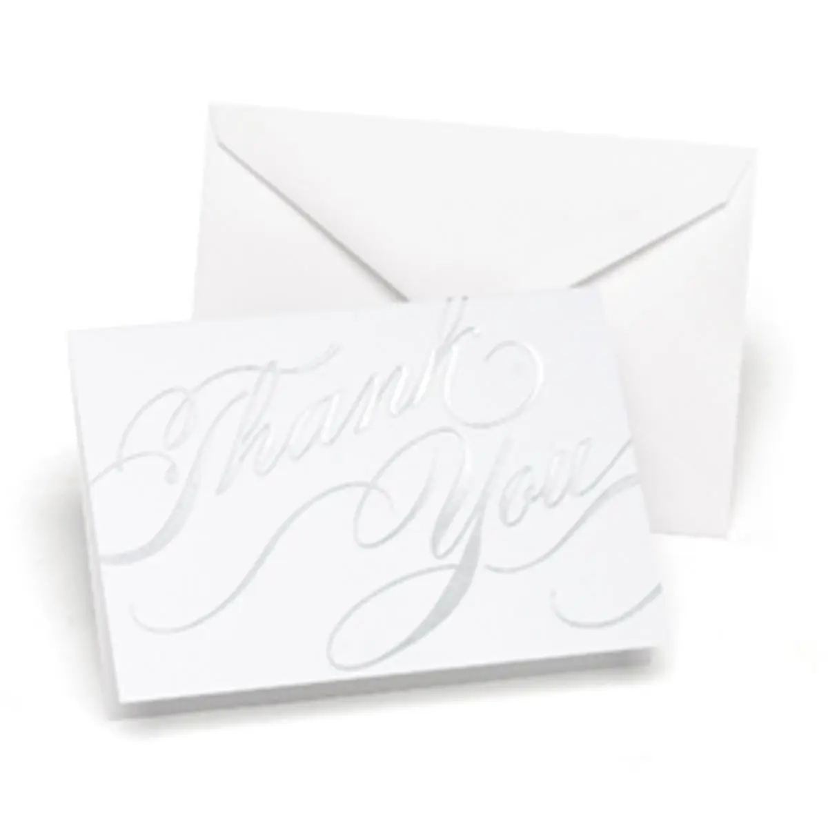Hortense B Hewitt 30417 Silver Thank You Envelopes - Unending Gratitude Foil Finish Office Postal Supplies, Pack of 50, 4.875 x 3.5 x 0.1 inches