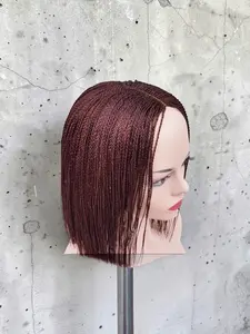Handmade Braided wig(MicroTwist Braids) 20in color 2 ( Cherry Color-350 )