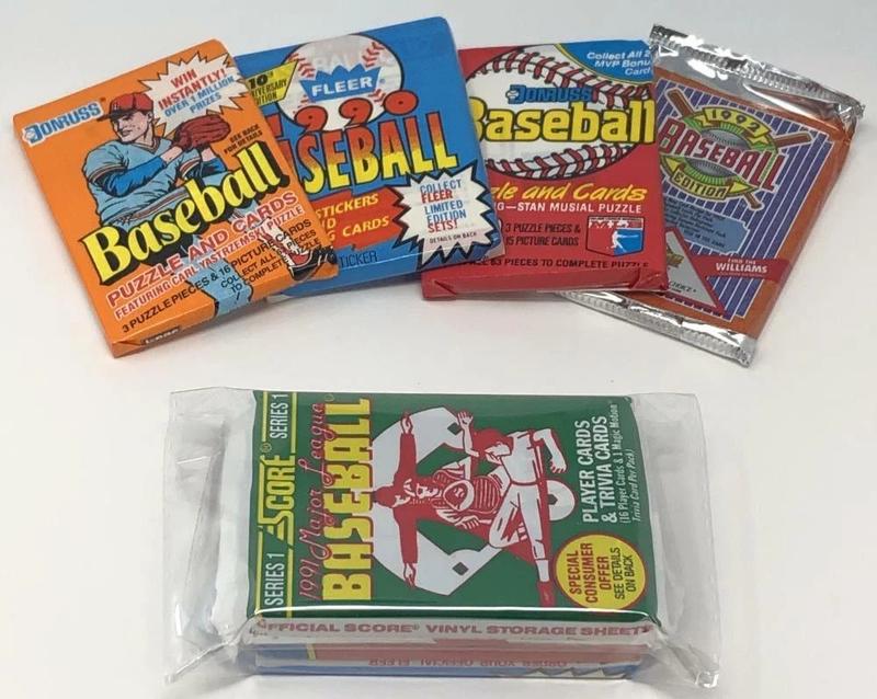 ESTATE LIQUIDATION- LOT OF NEW OLD VINTAGE UNOPENED MLB BASEBALL CARDS IN PACKS Perfect for Collectors