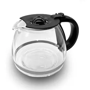 5 Cup Replacement Coffee Carafe, Fits Mr Coffee 5-cups Coffee Machines Model BVMC-PC05BL2, BVMC-SC05BL, Compatible with Gourmia GCM3510 5cups Coffee Maker, Black handle