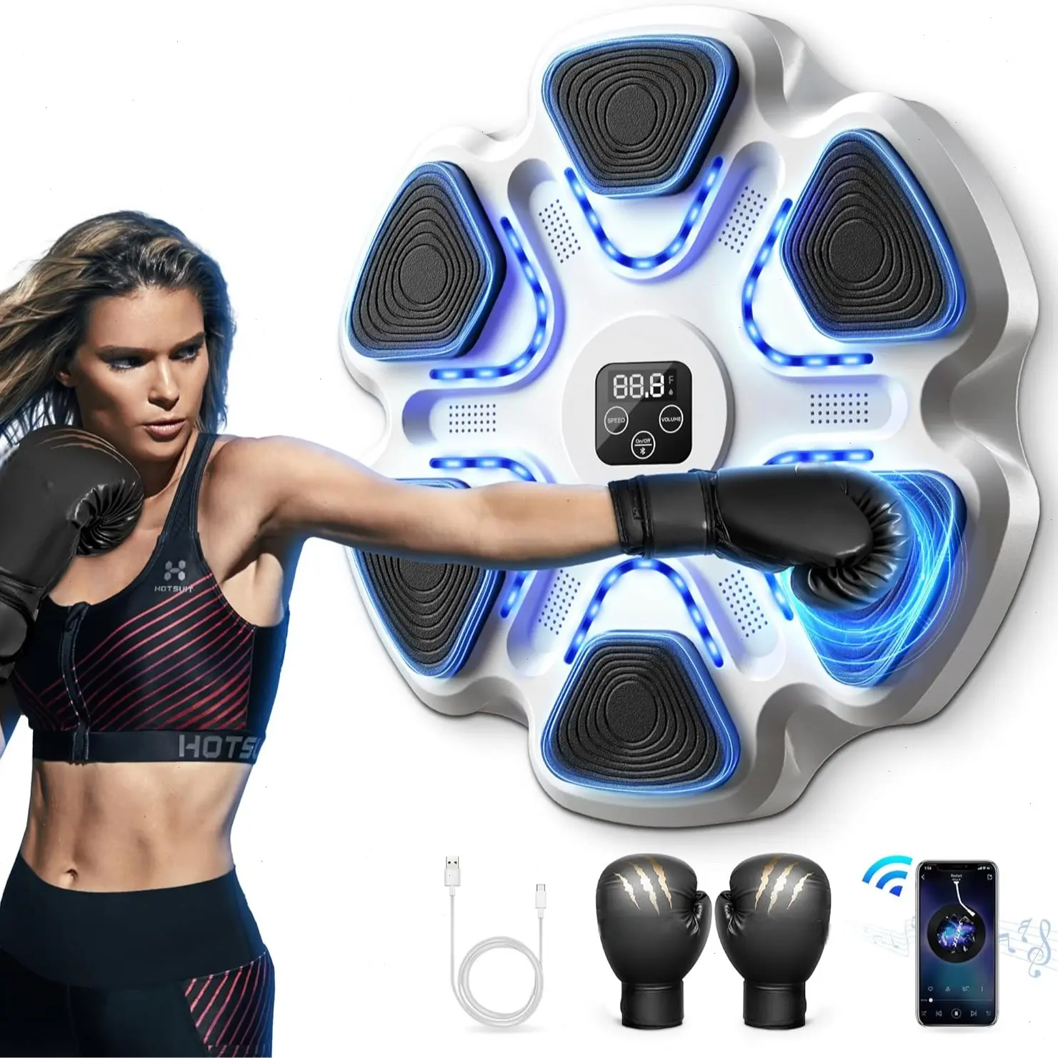 Boxing target + gloves