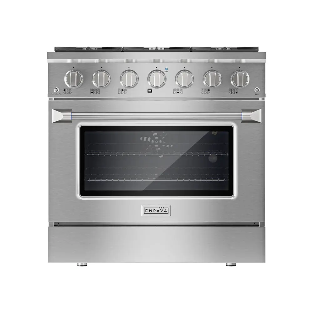 Empava 36 in Pro-Style Slide-In Single Oven Gas Range, Household Appliances, Gas Powered, High Heat, Slide-In Install