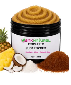 PINEAPPLE SUGAR SCRUB BODY SCRUB,  Brightening Sugar Scrub for glowing Skin, Body Scrubs & peels, body scrubs, sugar scrubs, Skin exfoliater, Skin Brightening, Carrot complexion, Asosi Papaya Carrot