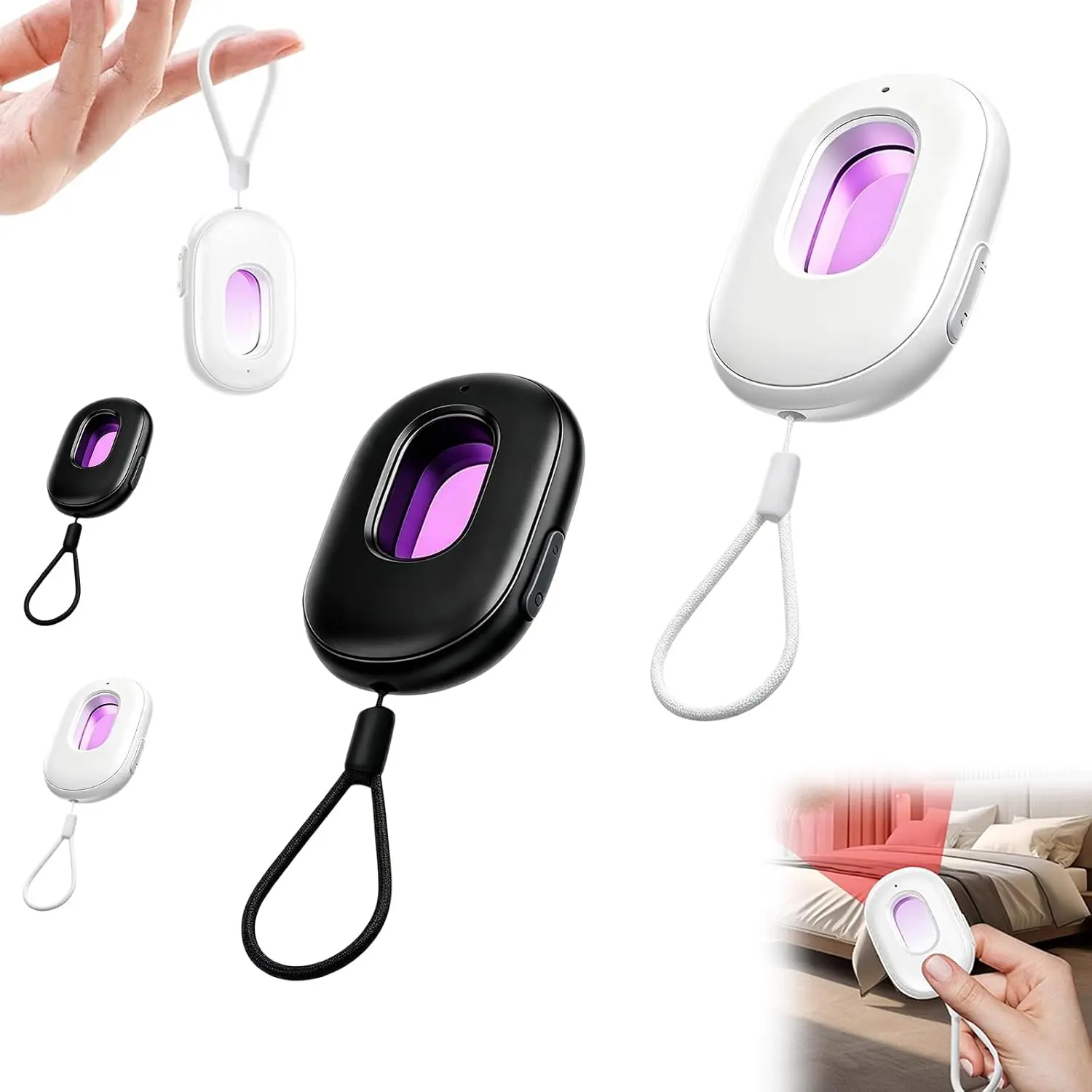 Upgraded 2nd Gen Hidden Camera Detector, Infrared Lens Finder with 3 Detection Modes, Optical Filter, Sound & Vibration Alert & LED Light for Hotel, Airbnb, Home & Travel（AB） sohochic