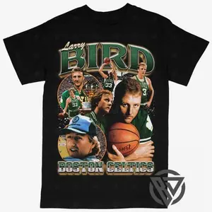 Larry Bird T-shirt For Men Women, For Fans Unisex Casual Streetswear Top Boston Celtics Basketball