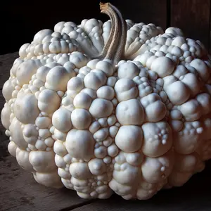 White Warty Specter Pumpkin Seeds for Planting (10 Seeds) - White Pumpkins with White Warts