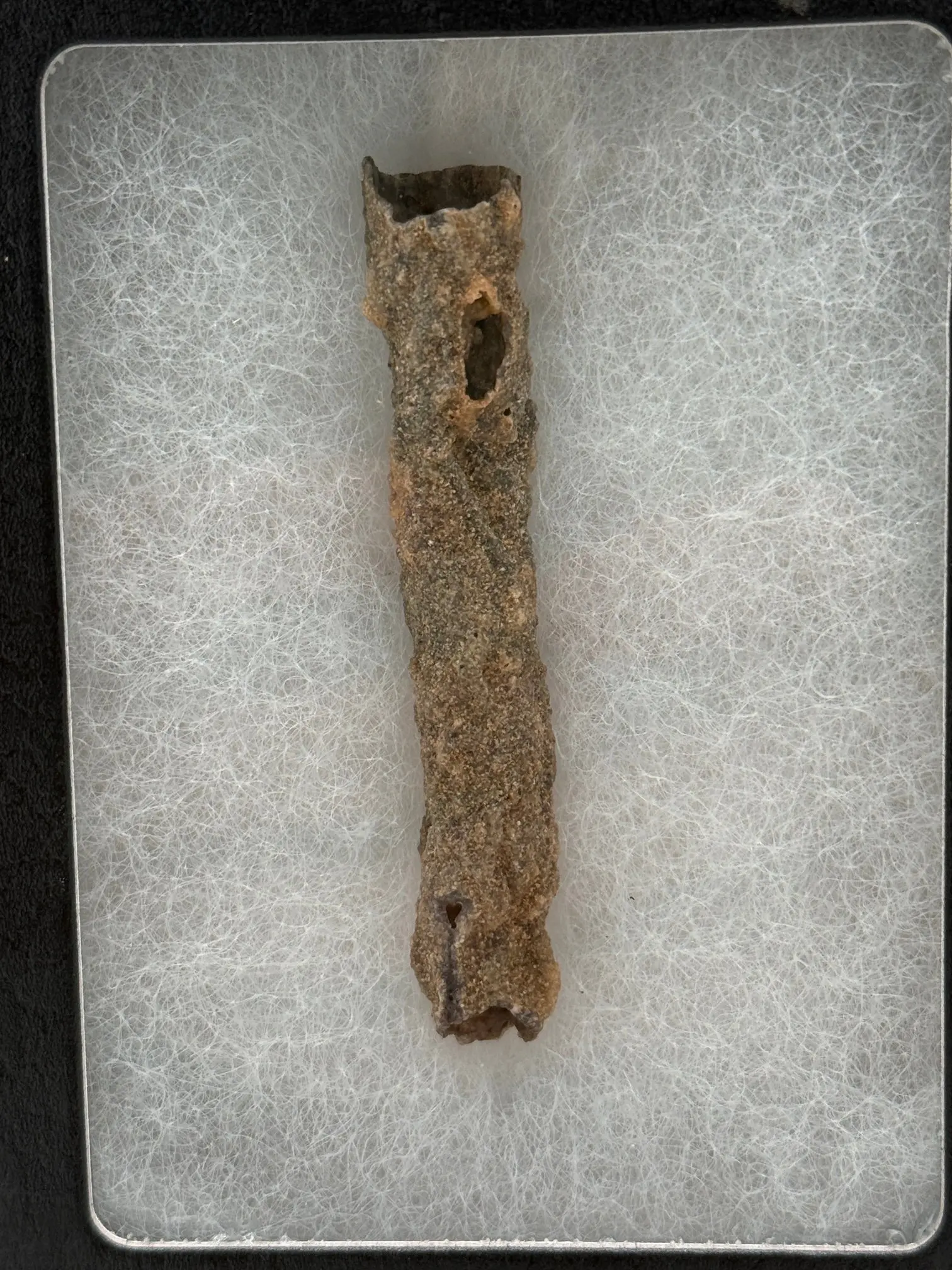 AUTHENTIC FULGURITE IN DISPLAY. NATURAL CRYSTAL AND FOSSIL COLLECTION