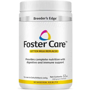 Foster Care Feline Powdered Kitten Milk Replacer, Formula for Newborns and Adult Cats, Complete Balanced Nutrition with Bio-Mos for Gut Health & Taurine for Heart Support, 12oz