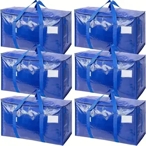 Large Capacity Moving & Storage Bags, Durable Dust-Proof Extra Thick Packing Bags, Efficient Organizers for Dorm & Moving Needs Heavy Duty Reusable Foldable Fabric Non-Woven Boxes
