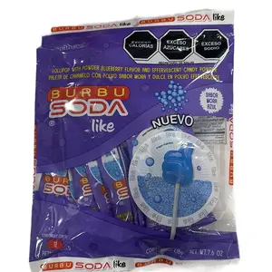 Burbu Soda Effervescent Lollipop with Dipping Powder