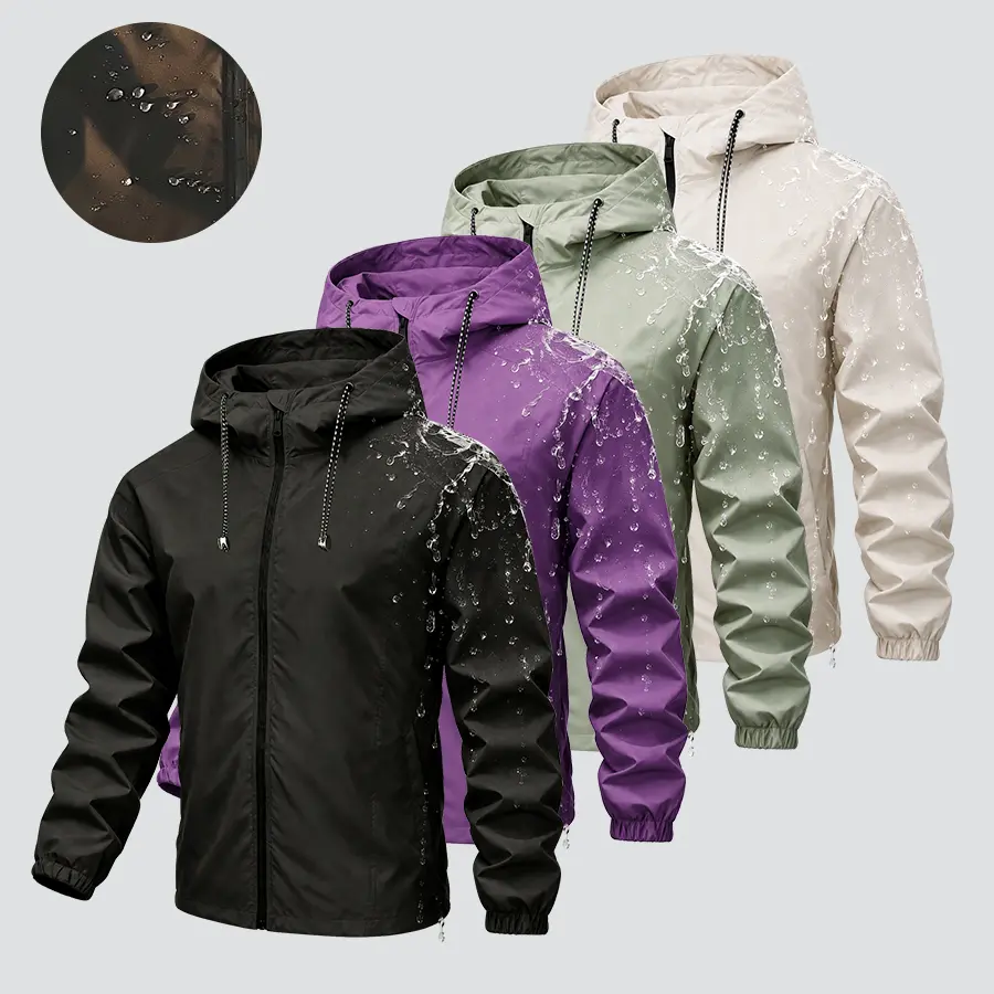 Casual hooded outdoor jacket!Water-repellent, windproof fabric with full stretch for a comfortable fit; 3D cutting that shapes the figure; zipper closure for easy on/off; suitable for all seasons; unisex jacket available in multiple colors.