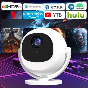 The latest 2026 model: a circular projector supporting 1080p decoding, 300 ANSI lumens, auto-focus, automatic keystone correction and 360-degree projection. It runs on Android 11 and supports Wi-Fi 6 and Bluetooth 6.0, making it ideal for home cinema setu