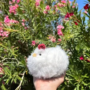 Crochet Colorful Chickens - Perfect Valentine's Gift - Light Pink, Purple, Yellow, or White - 3"x5"