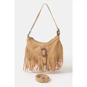 CASCADE FRINGE SHOULDER BAG