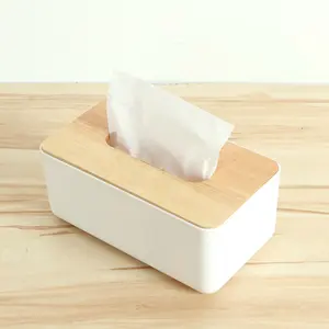 Rectangular covered tissue paper boxes, bamboo-covered tissue paper boxes, square bathroom decorative tissue paper boxes, napkin paper boxes, tissue paper boxes for home, car, home, office and bathroom use, Tissue Holder, Tissue Dispenser