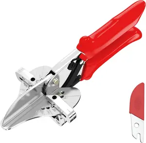 Ratchet Miter Shears for Angular  Molding Crafting, Shoe Molding & Quarter Round  Tool Miter , Adjust at 45-135  Multi-Angle  Hand Tool for Soft , PVC, MDF