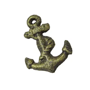 Set of 6 Bronze Anchor Drawer Pulls - Rustic Nautical, 2.25in