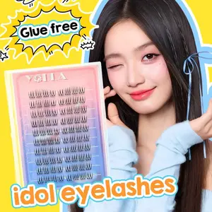 Self-Adhesive Eyelashes No Glue Needed, Korean Style Natural Look, Reusable Short False Lashes for Women and Girls, Daily Use Makeup Gift