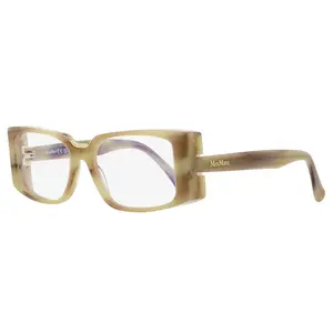 Max Mara Rectangular Blue Block Eyeglasses MM5157-B 060 Beige Horn 54mm